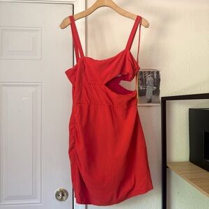 BEC + BRIDGE coral red cutout sleeveless mini dress
